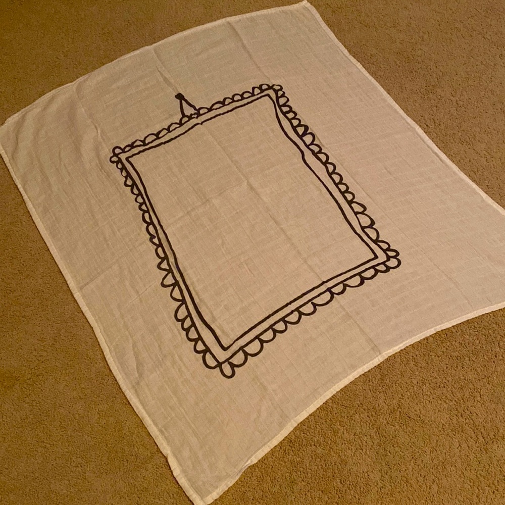 🌻Large Baby Photo Prop Blanket • Picture Frame Print • 36 x 40
